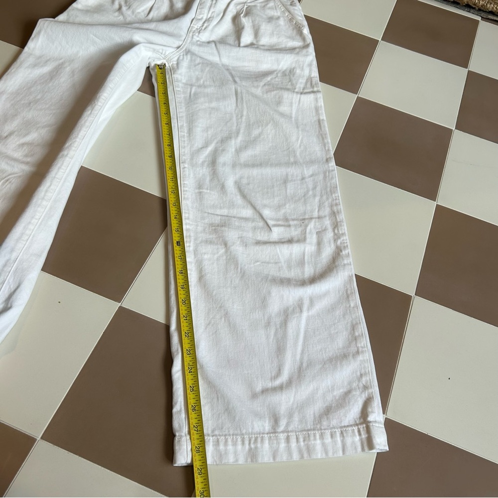 Madewell High Waist White Wide Leg Crop Jeans Size 27T - Picture 9 of 9